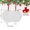 Tunosub Sublimation Christmas Blank Colorful Plastic 6CM Ornament Balls