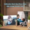 Blank Sublimation Glass Photo Frame with Stand