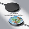 Carregador de telefone sem fio magnético de sublimação com LED