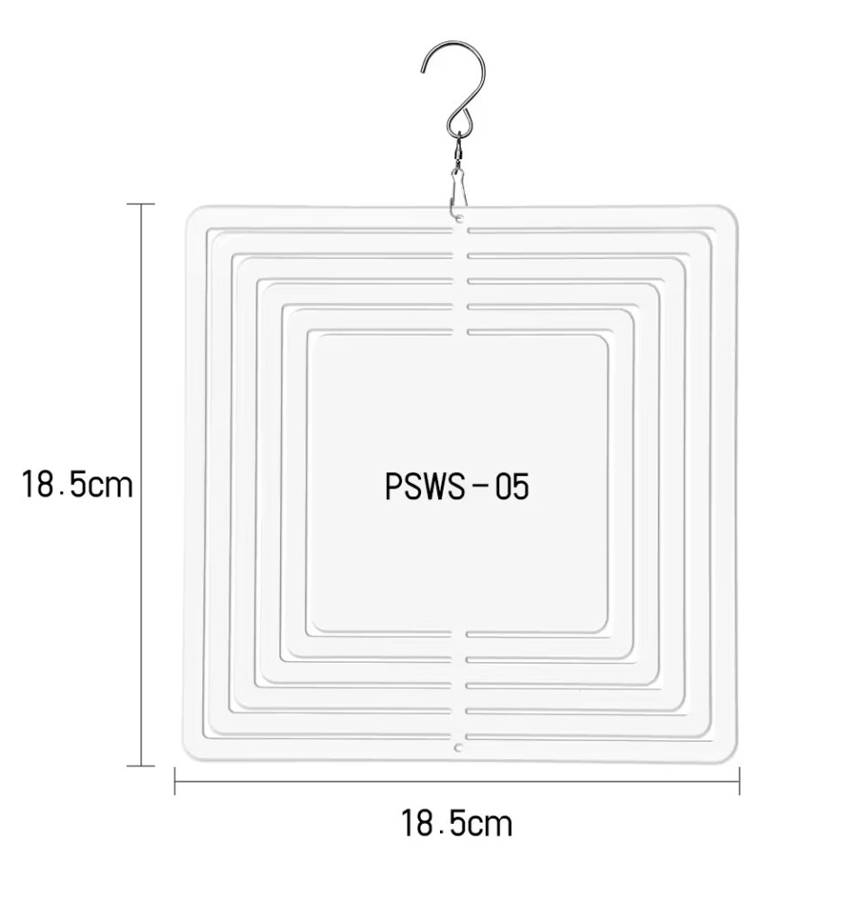 Tunosub 4" Aluminum Metal White Plain Double Sided Sublimation Wind Charm - Image 13