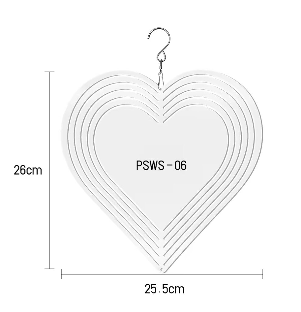 Tunosub 4" Aluminum Metal White Plain Double Sided Sublimation Wind Charm - Image 14