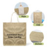 Custom Blank Sublimation Burlap Tote Bags