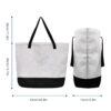 DIY Sublimation Linen Black Soled Tote Bag with zipper