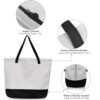DIY Sublimation Linen Black Soled Tote Bag with zipper