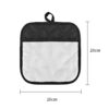 Black Linen Pot Holder With Pocket