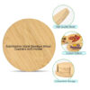 Bamboo Wood Sublimation Blanks Coaster Set