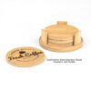 Bamboo Wood Sublimation Blanks Coaster Set