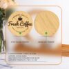 Bamboo Wood Sublimation Blanks Coaster Set