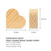 Sublimation Blanks Candelador de corazón de madera para decoración y regalos personalizados