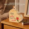 Sublimation Blanks Candelador de corazón de madera para decoración y regalos personalizados