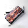 Carteira de couro com carteira de sublimação com zíper
