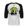 3/4 Sleeves Raglan T-shirts Blank Sublimation Polyester Tshirts